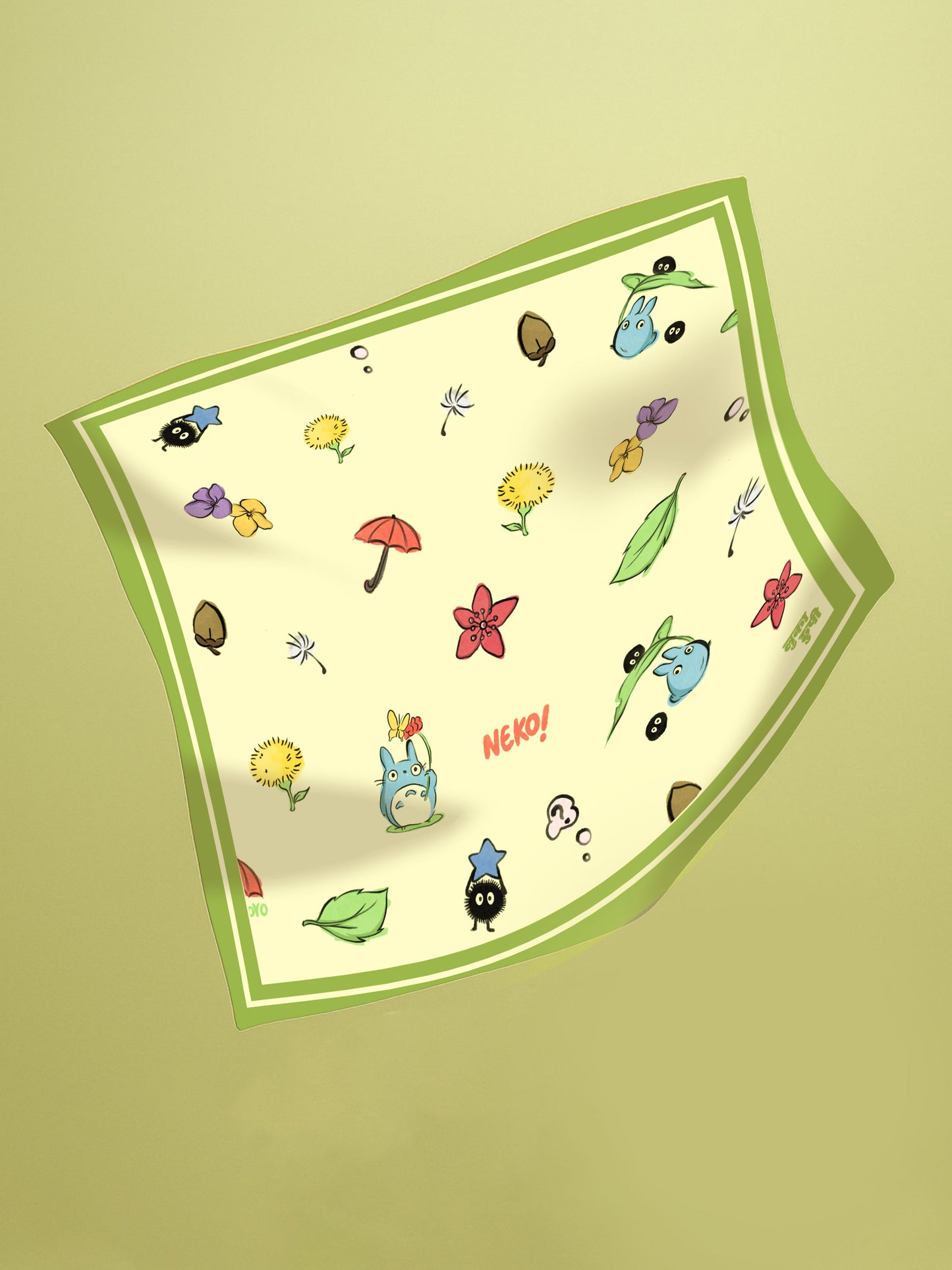 Whimsey garden Satin Bandana